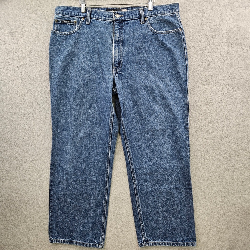 90s Retro IZOD Americana Classic Fit 100% Cotton Workwear Jeans Mens 40x30